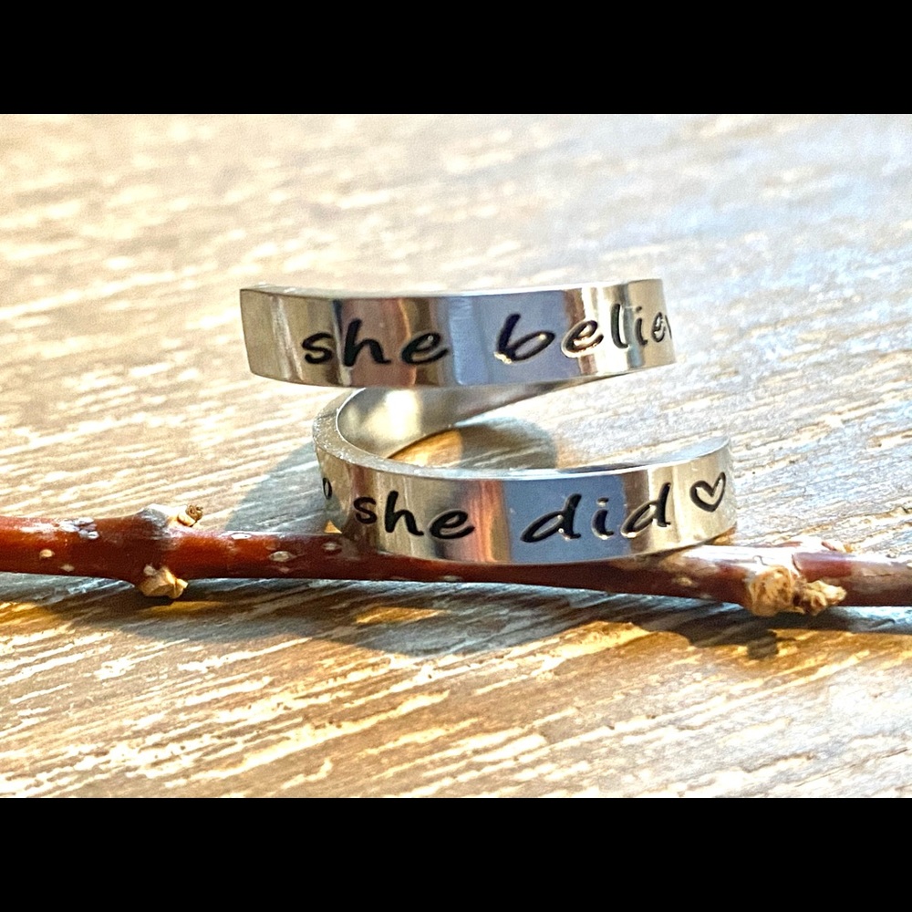 Adjustable titanium ring